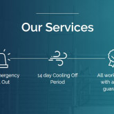 This is a full width row, fixed content with a background image and a gradient overlay which has a slight opacity so that you can ever so slightly see the image.